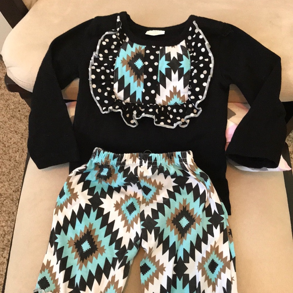 Little Girls Ruffle Pants Outfit